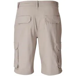 Mens Highlands Cargo Shorts Stone Back
